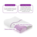 Purple Contour Pillow with Cooling Grid